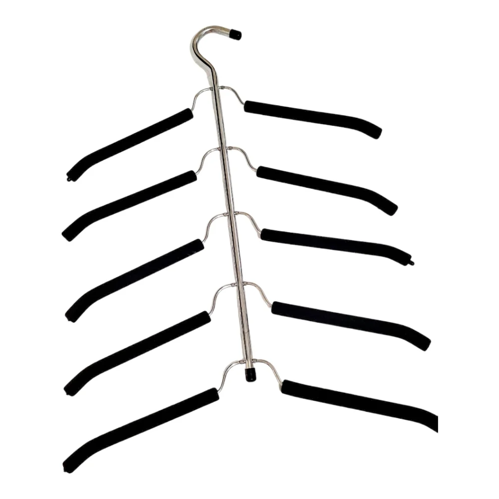 Space saving no wrinkle hangers for closet organization